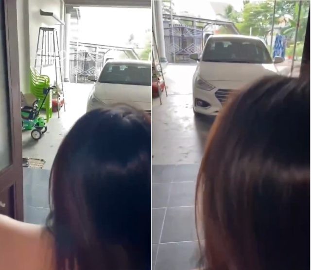 Làm tình lén lút trước cửa nhà lo bố mẹ về